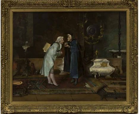 M. MANSFIELD
THE LAST TEMPTATION
oil on canvas, signed 
61cm x 77.5cm 
Framed 
