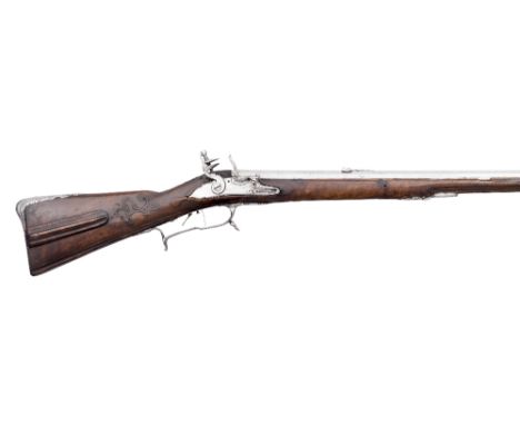A .577 CALIBRE GERMAN FLINTLOCK RIFLED SPORTING CARBINE BY ANTON MOCK IN TETNANG, CIRCA 1740 with signed octagonal swamped si