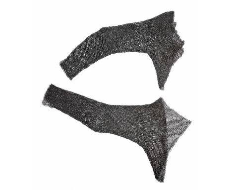 TWO MAIL SLEEVES, LATE 15TH/16TH CENTURIES, PROBABLY EUROPEAN the first formed entirely of riveted rings of rectangular secti