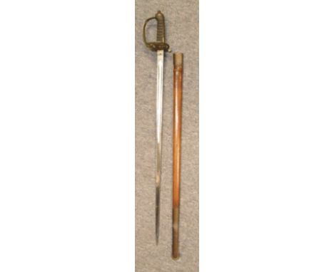 AN EDWARD VIII 5TH BATTALION, KINGS ROYAL RIFLES OFFICER'S SWORD of regulation type, with etched blade including crowned Roya