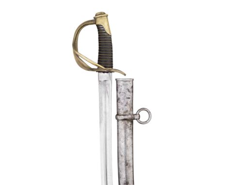 A MODEL 1840 CAVALRY SABRE with German blade stamped with traces of 'Clemen & Jung' at the forte, in its scabbard 91.4 cm; 36