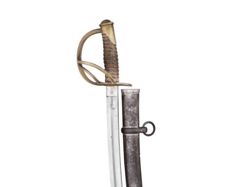 A MODEL 1860 LIGHT CAVALRY OFFICER'S SABRE, DATED 1864 stamped 'A.G.M' on one side and 'C.ROBI/W.CHELMSFORD/MASS' at the fort