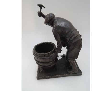 A Butler resin bronze effect study 'the Burton Cooper'