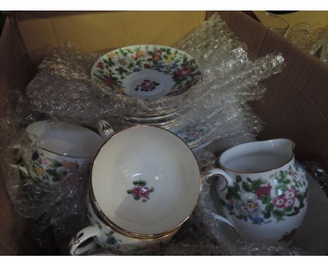 A Staffordshire tea service floral design