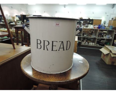 An enamelled bread bin