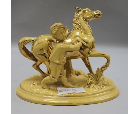 An Eichwald 'B' 2625 boy with horse pipe rack height 18cm