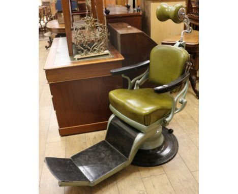 A vintage dentist's chair W.60cm approx..