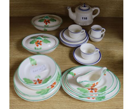 A child's toy ceramic dinner service and tea set