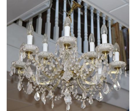 A Bohemian twelve light chandelier