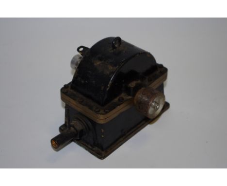 Model steam engine - a painted bronze Pelton wheel