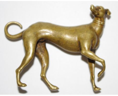An Austrian miniature bronze, of a greyhound 