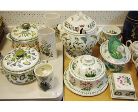 Ceramics - a pair of Portmerion Botanic Gardens pattern cooking pots, vases, soup tureen and ladle , crock pot etc;  others K