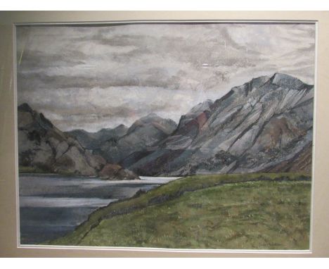 Framed and glazed pastel "Crummock Water" - Isobel Watson