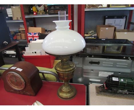 A brass oil lamp