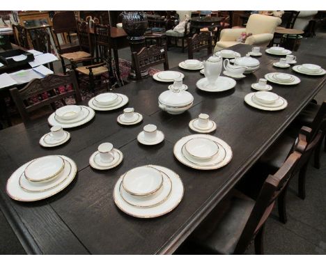 A Wedgwood "Cavendish" dinner service for 12, comprising, 12 dinner plates, 12 side plates, 12 soup bowls, 2 lidded tureens (