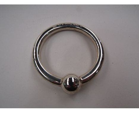 A modern Tiffany &amp; Co silver teething ring, no.1837. Stamped 925. (Boxed)