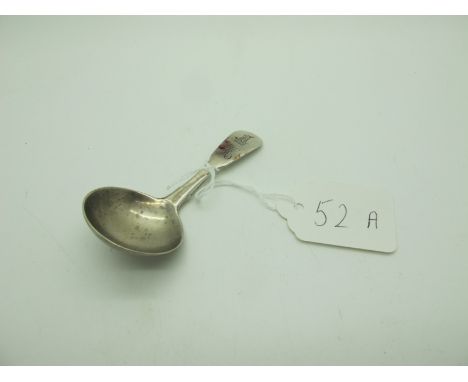 A Hallmarked Silver Fiddle Pattern Caddy Spoon, London 1823, crested. 