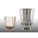 Simon Gate (1883-1945) for Orrefors: A Facetted Clear Glass Vase, signed orrefors 1936 GA1505/1,18.