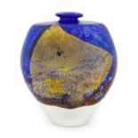 Jean Claude Navaro (French, 1943-2015): A Glass Vase, internally decorated blown glass, signed JC.