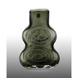 Whitefriars - Geoffrey Baxter: A Textured Range Cello Glass Vase, in willow, pattern 9675, 1967-1970
