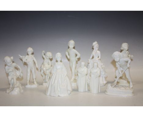 A QUANTITY OF UNPAINTED ROYAL WORCESTER FIGURES (10)