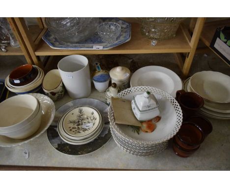 MIXED LOT HOUSEHOLD PLATES, PUDDING BASIN ETC