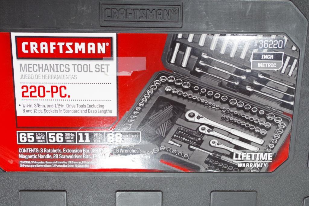 New Craftsman 220-piece Mechanics Tool Set, Sae Metric M N 936220