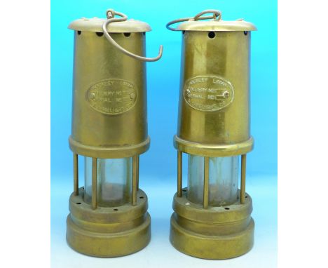 Two miner's lamps, Hockley Lamp & Limelight Co.