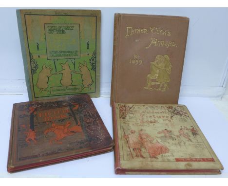 Two volumes, R. Caldecott's Picture Book and Picture Book no.2, The Story of The Three Little Pigs and Father Tuck's Annual f