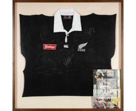 THE RUGBY CLUB HOUSE: SIGNED 1997 NEW ZEALAND INTERNATIONAL JERSEY, inner Canterbury of New Zealand label, size XL, bearing C