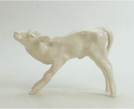Royal Doulton model of a Calf in cream glaze: Designed by Roal Schoor, height 15.5cm.