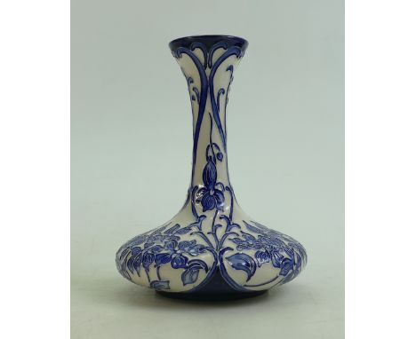 Moorcroft Viola Vase: Trial piece dated 27.02.19. height 15cm, firsts in quality.