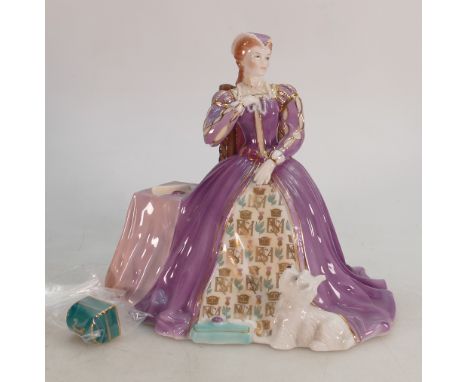 Royal Worcester large figure Mary Queen Of Scots: Limited edition for Compton &amp; Woodhouse, height 21cm. (Cask detached &a