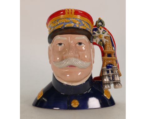 Royal Doulton large character jug Marshal Joffre D7227: Limited edition from the First Word War Military leader series, boxed