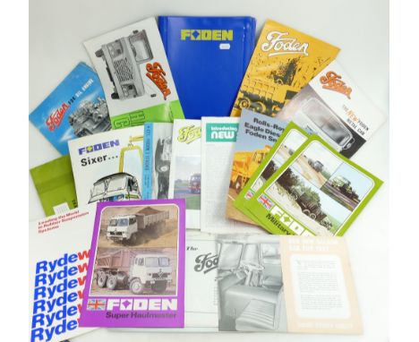 A collection of Foden Commercial Vehicle Ephemera: Sourced from a Company Master Engineer to include sales pamphlets - Articu