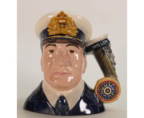 Royal Doulton large character jug Admiral Beatty D7226: Limited edition from the First Word War Military leader series, boxed