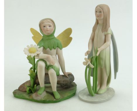 Goebel crafts matte figures of Fairies by Laszlo Lspanky: Tallest height 22cm. (2)