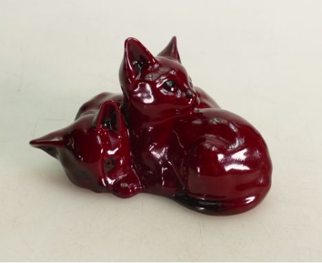 Royal Doulton Flambe model of a pair of Kittens: