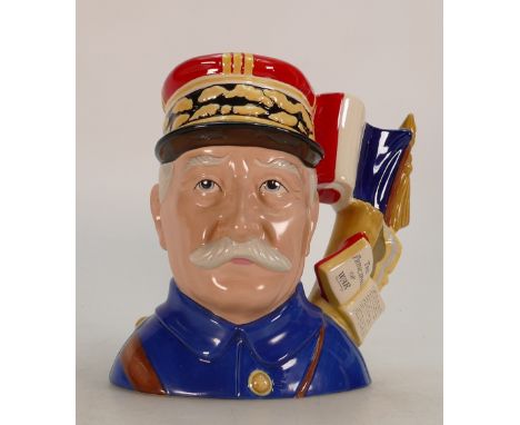 Royal Doulton large character jug General Foch D7228: Limited edition from the First Word War Military leader series, boxed.