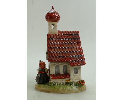 Goebel Hummel large clock figure The Love Lives on: Height 30cm boxed.