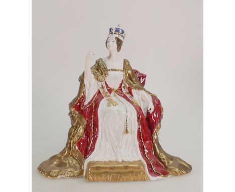 Royal Worcester prestige figure Queen Victoria Empress of India: Limited edition, height 25cm.
