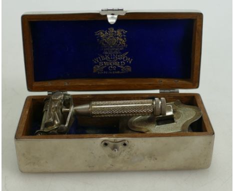 Wilkinson Sword Safety Razor: Chromed box, leather strop.