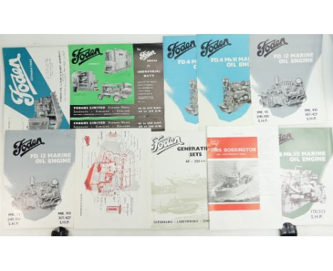 A collection of Foden Commercial Vehicle Ephemera: Sourced from a Company Master Engineer to include - sales pamphlets on HMS