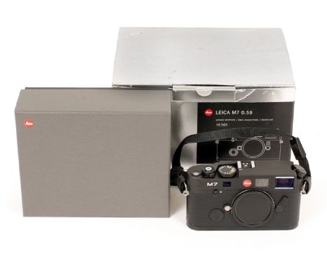  **Charity Sale** Black Leica M7 0,58 Body. #2886148. (condition 3/4F) with strap in presentation box and makers outer box. *