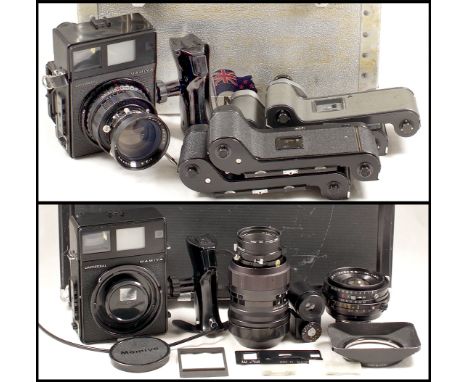 Extensive Mamiya Universal Outfit, Formally the Property of Terry Fincher*. In two metal cases. Comprising 2 Mamiya Universal