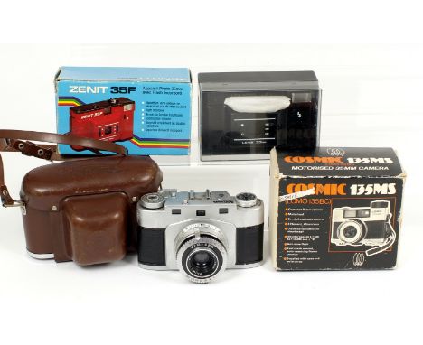 Rare UNOST CRF 35mm Camera & Others. UNOST with T-32 f3.5 45mm lens & case. Serial numbers/Princelle Book codes: 24956 (L) L2