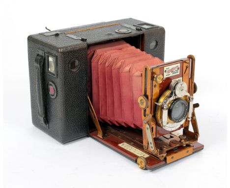 RARE Sanderson Dual Format (118 Roll Film or Plates) Camera #5623. (condition 5F). With f8 Bausch & Lomb Series II lens and a