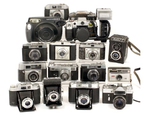 A Quantity of Collectors Cameras, to Include Contax II. with Sonnar 5cm f2 (shutter not firing), Agfa Isolette L 6x6 folding 