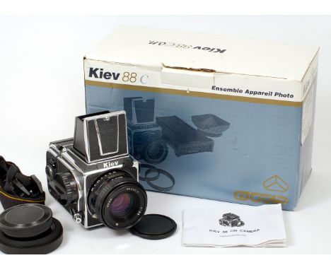 NEW KIEV-88 C, from 2004 Final Production Run. (condition 1F) Fixed film magazine version, with ARSAT C f2.8 80mm lens, neck 