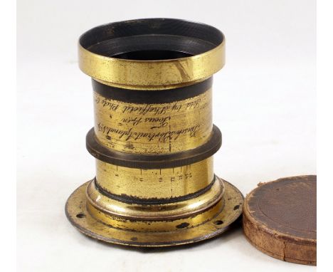 LARGE Emil Busch 14in Brass No.4 Portrait Lens. Marked "Sold by Sheffield Photo Co." (condition 5)